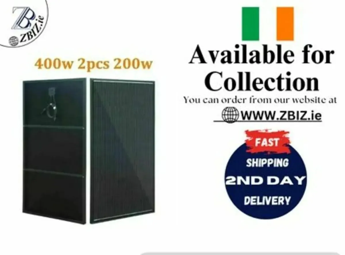 400W Solar Panel Kit 12V 2x200W Aluminum - Image 1