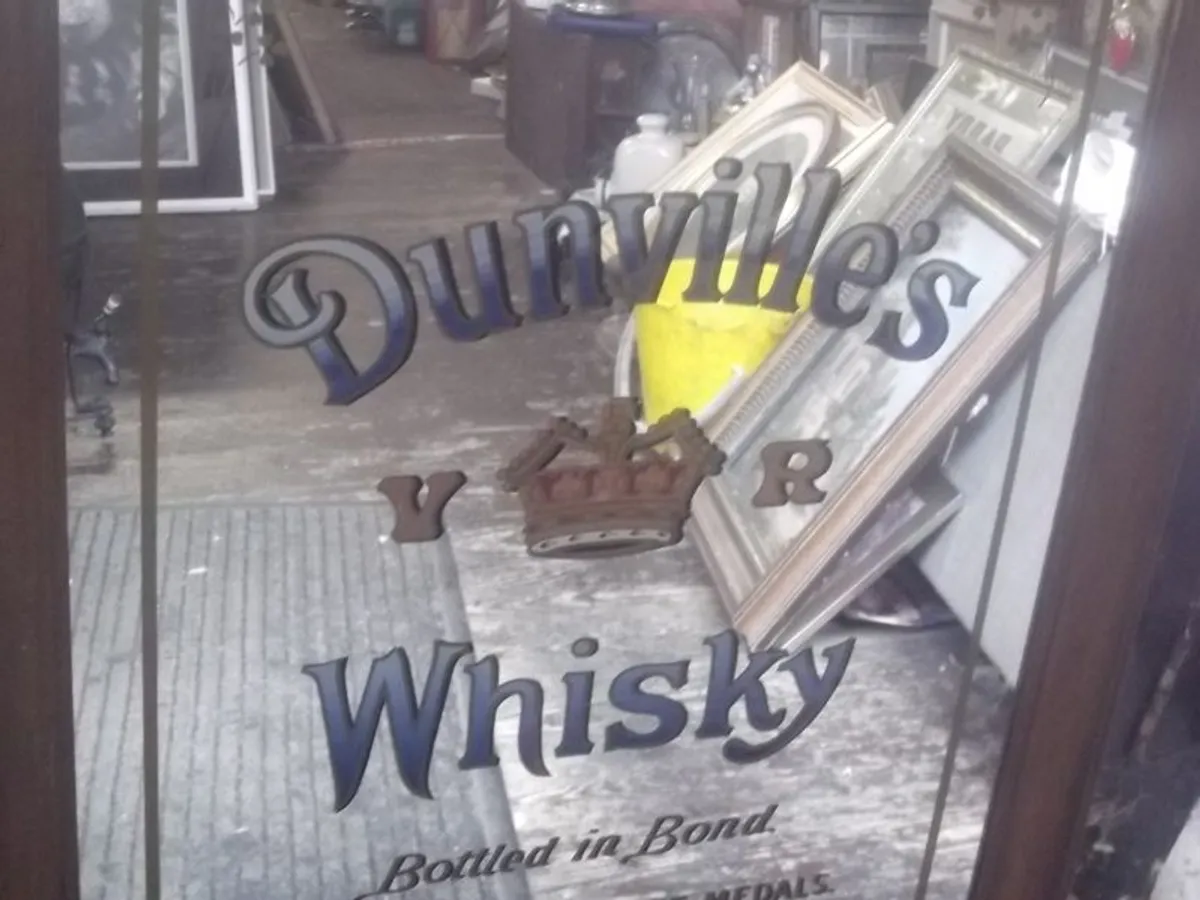a antique pub mirror.DUNVILLES WHISKY - Image 2