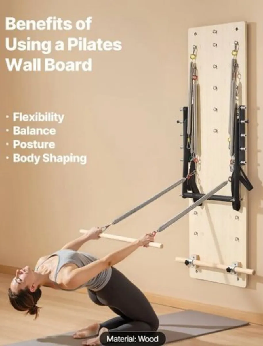 Wall-Mounted Pilates Reformer Springboard Maple Wo - Image 4