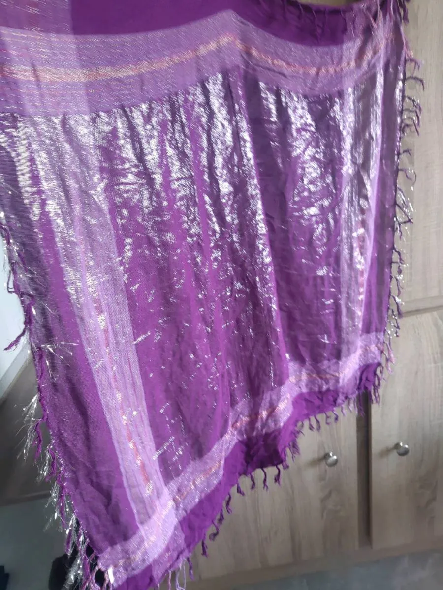 Purple silver scarf never worn - Image 3