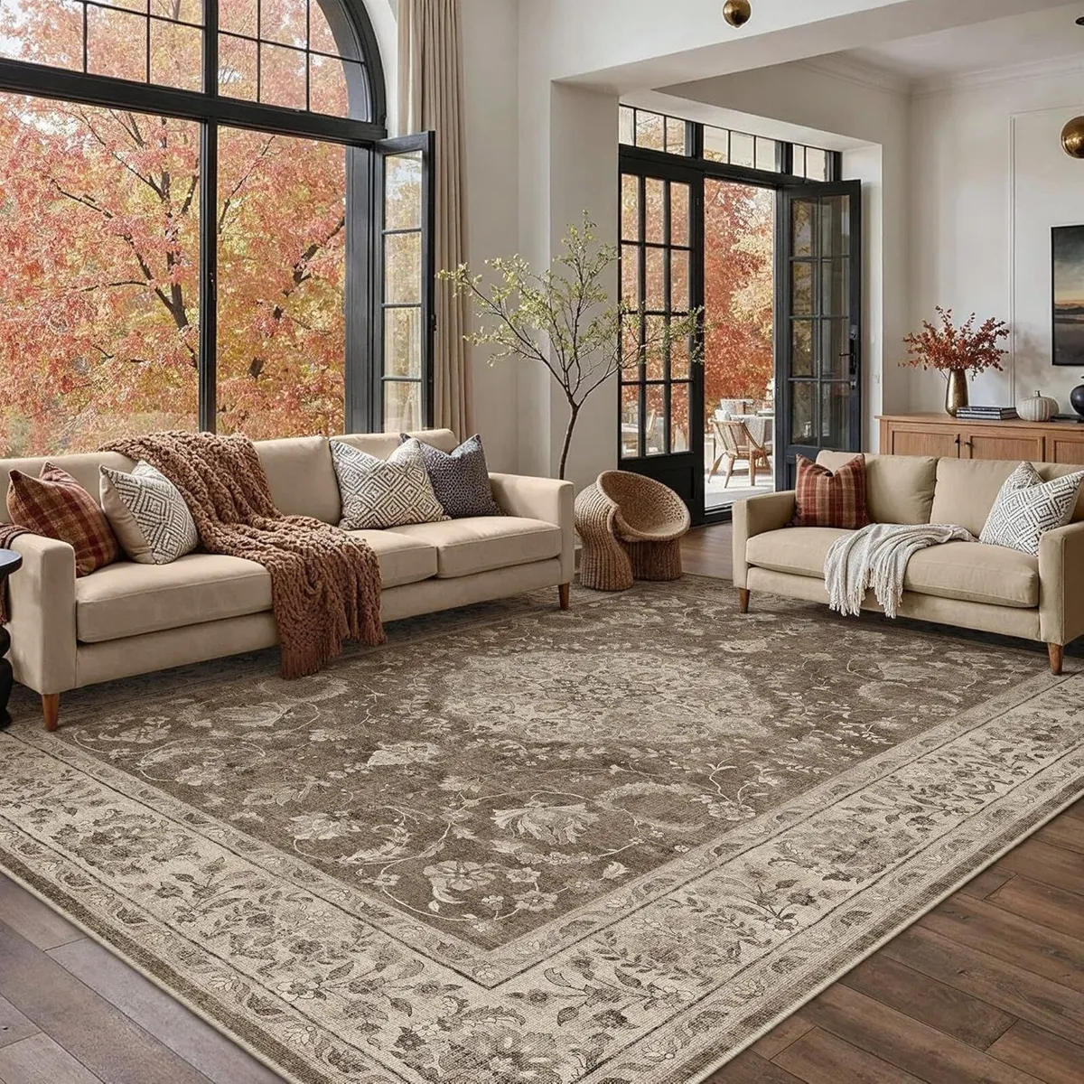 Brown Rugs Living Room 200x300cm Vintage Machine - Image 4