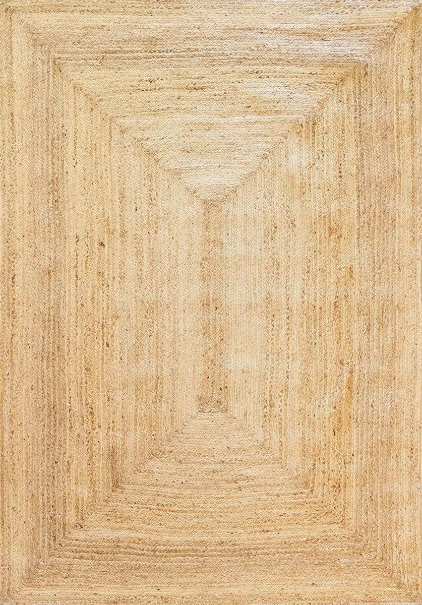 Handmade Jute Braided Area Rug- Rustic Vintage - Image 4