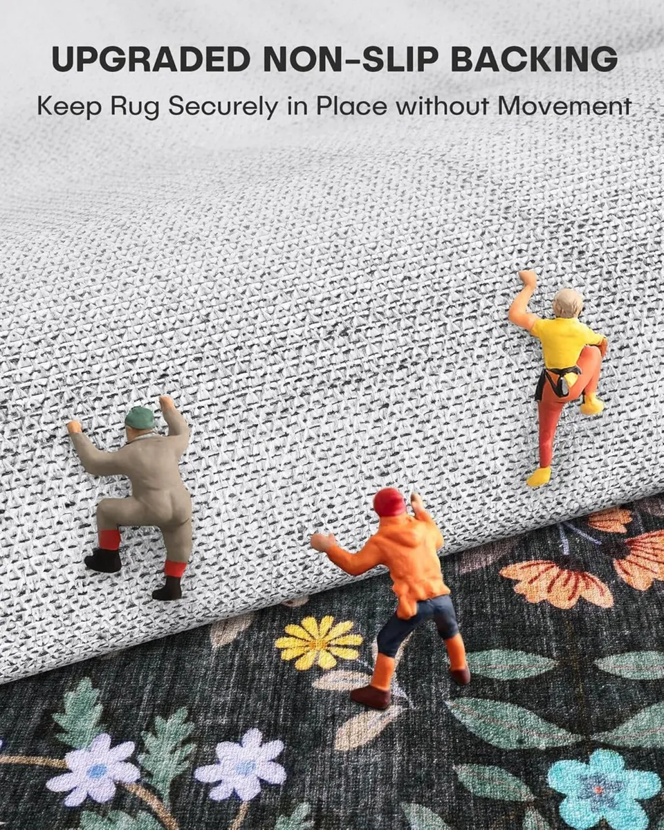 Floral Rugs for Living Room Boho Washable Area - Image 2