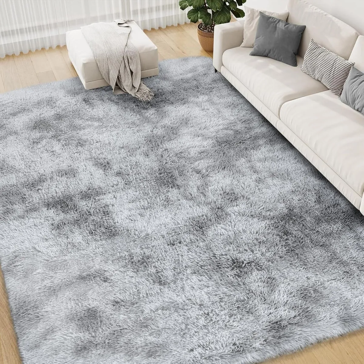Ultra-Plush Shaggy Area Rug for Bedroom Living - Image 1