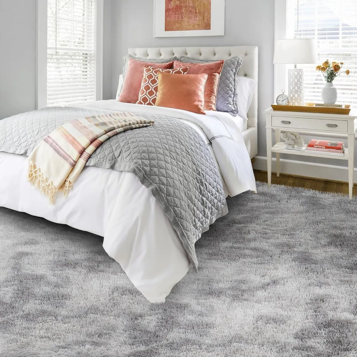 Ultra-Plush Shaggy Area Rug for Bedroom Living - Image 3
