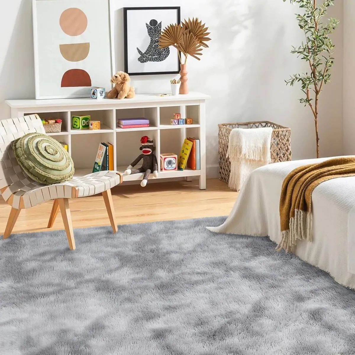 Ultra-Plush Shaggy Area Rug for Bedroom Living - Image 4