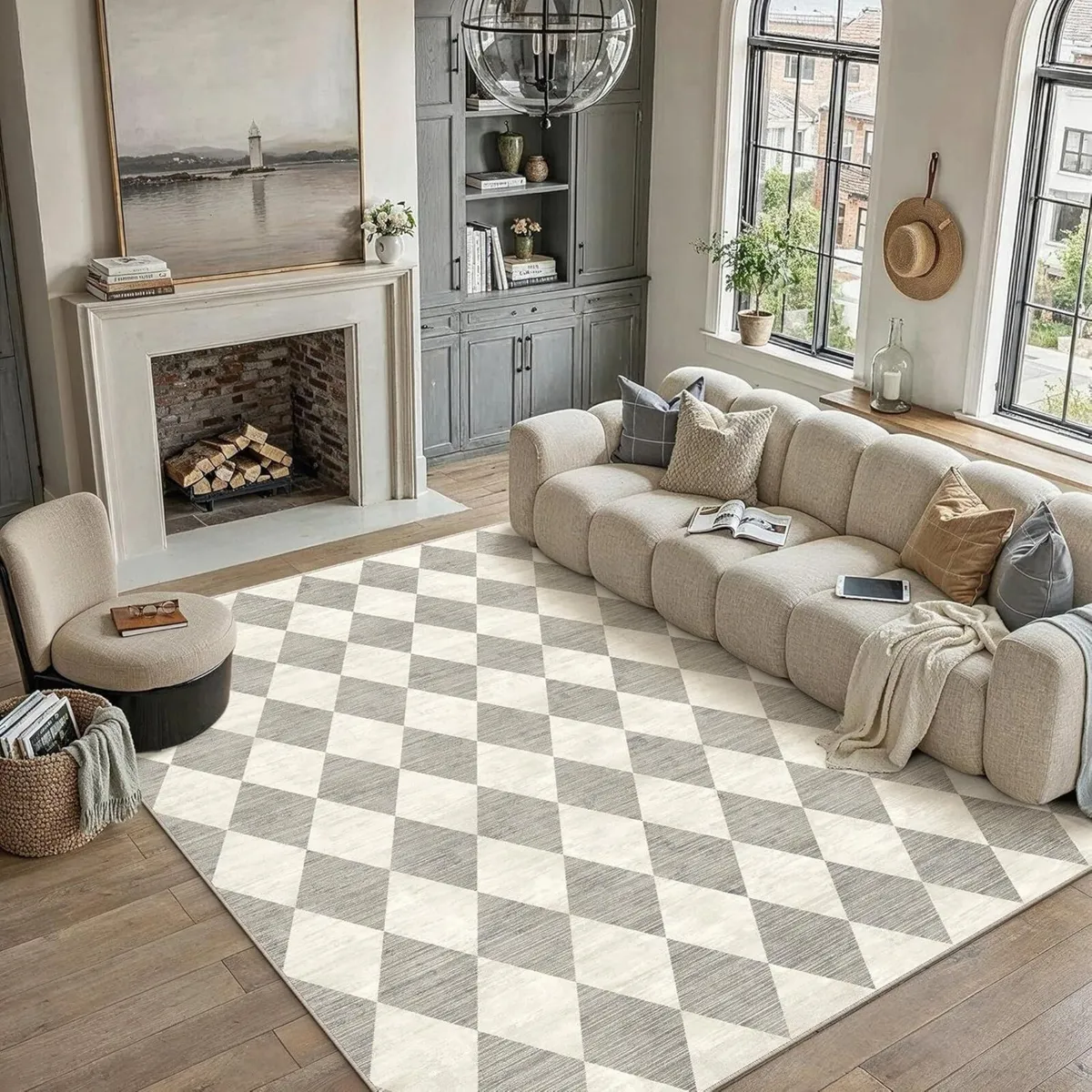 Rugs Living Room Area Rug 200x300cm Grey Bedroom - Image 3