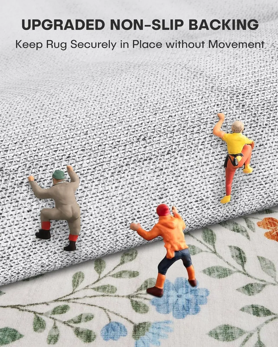 Floral Rugs for Living Room Boho Washable Area - Image 2