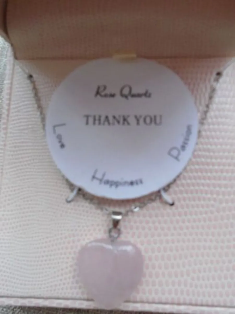 Rose Quartz necklace, Gift, Gemstone jewellery - Image 3