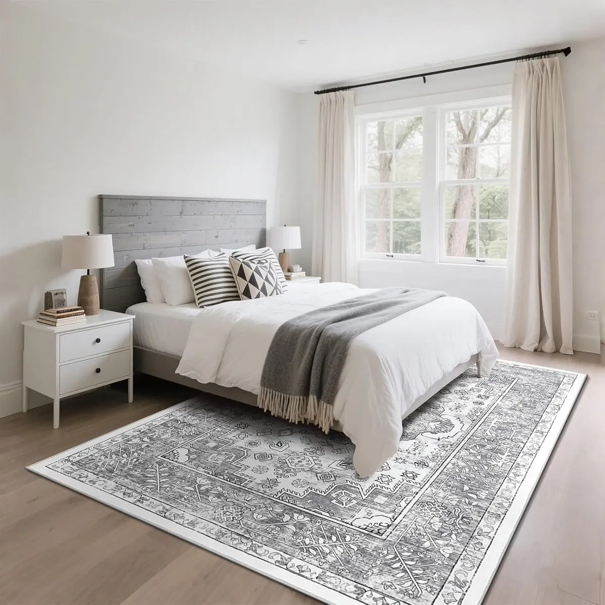 Vintage Living Room Rugs 160 x 230cm Large Shaggy - Image 4