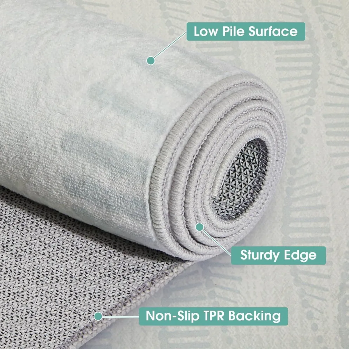 Rugs Living Room Short Pile Soft Area Bedroom - Image 4