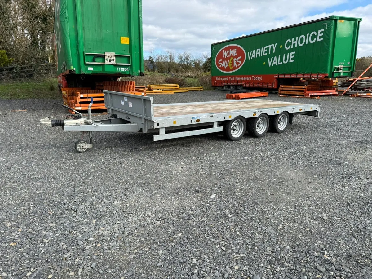 16ft Tri Axle Flatbed Trailer Dale Kane - Image 1