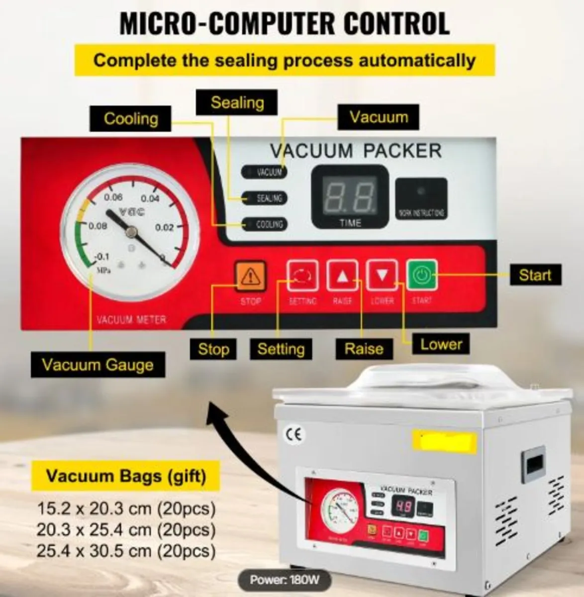 Chamber Vacuum Sealer, 260W Sealing Power, Vacuum - Image 3