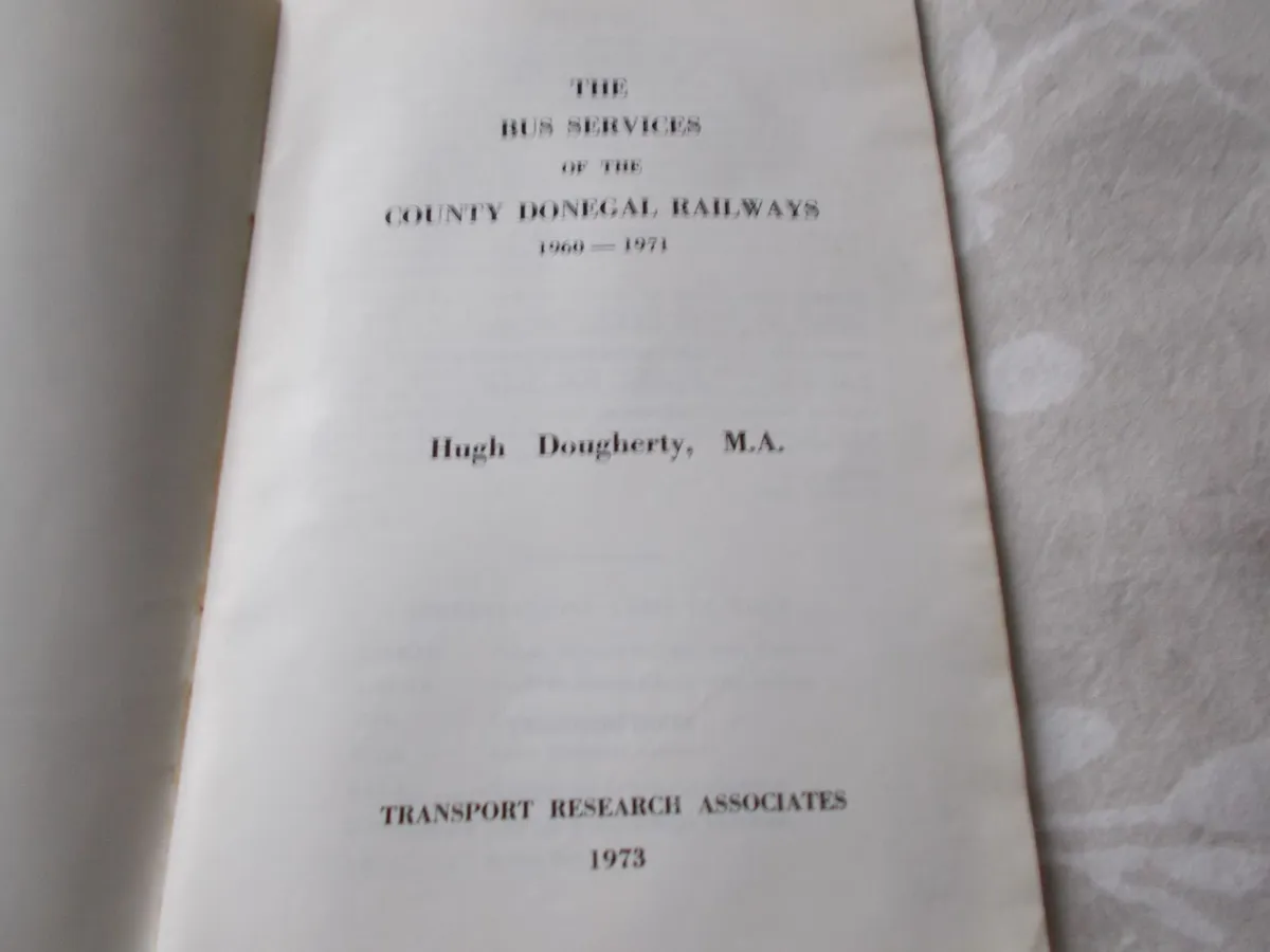 Rare 1973 edition Co. Donegal Railways Book - Image 2