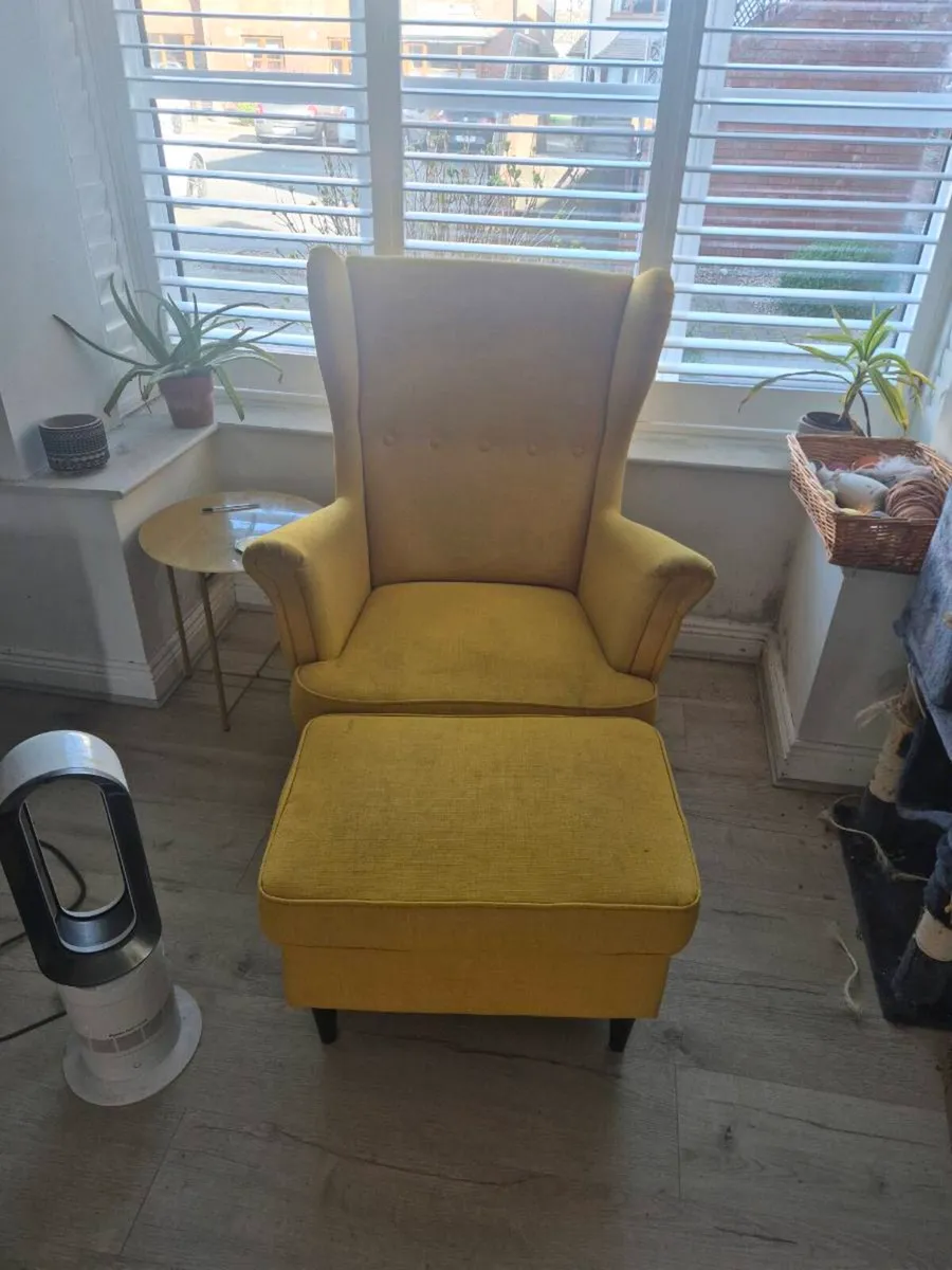 Armchair and foot stool - Image 2
