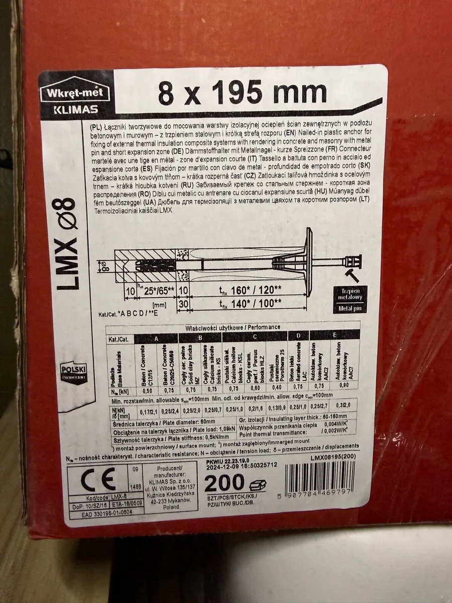 External insulation fixings - Image 1