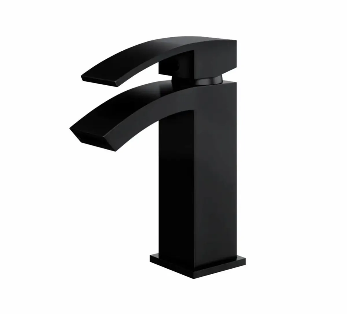 Waterfall Bathroom Basin Tap | Matt Black - Image 1