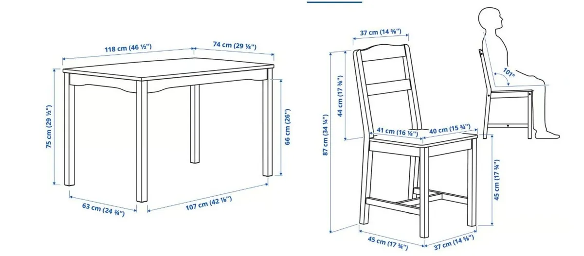 Dining Table & 4 chairs & Chair cushion - Image 3