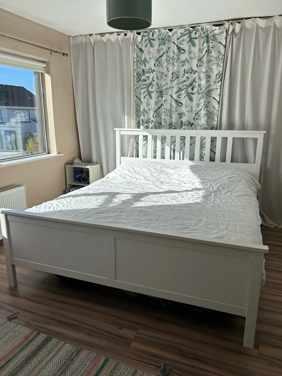 IKEA Hemnes Superking Bed Frame and Mattress - Image 1