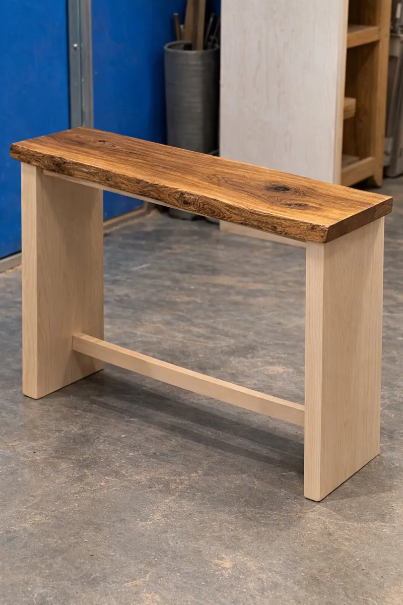 Handmade Live Edge Furniture, French Oak, Walnut - Image 2