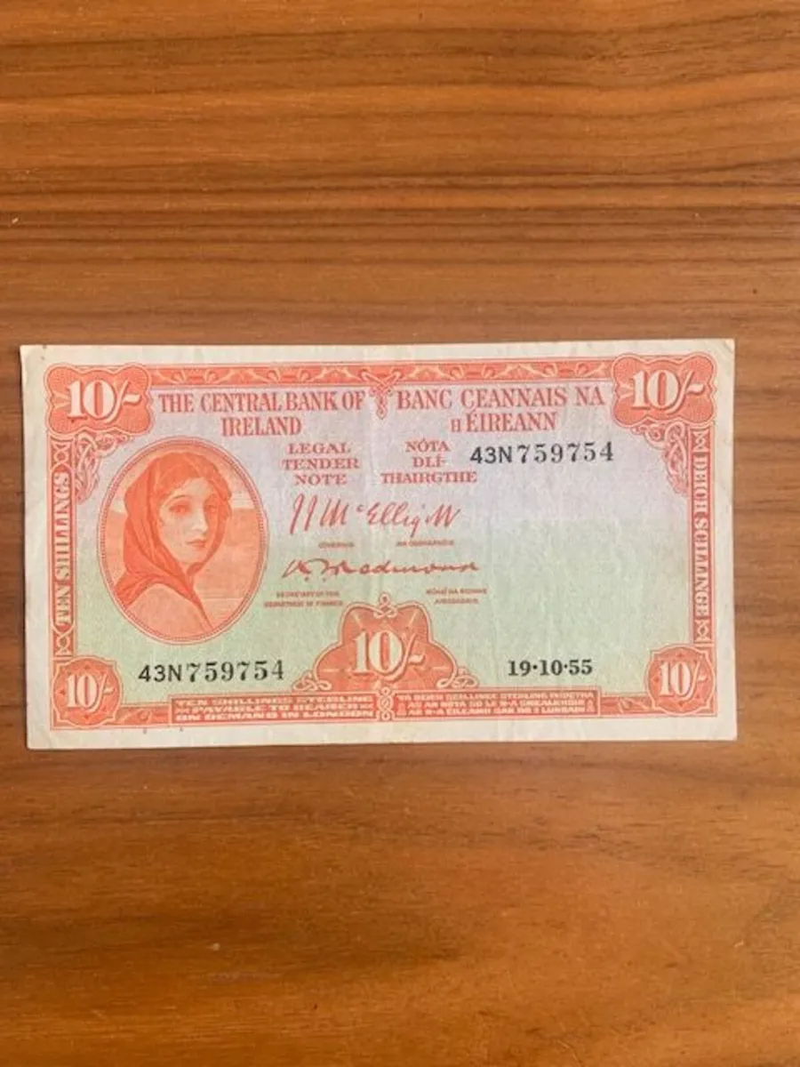 10 Shilling Lavery Note - 120 Euros - Image 1