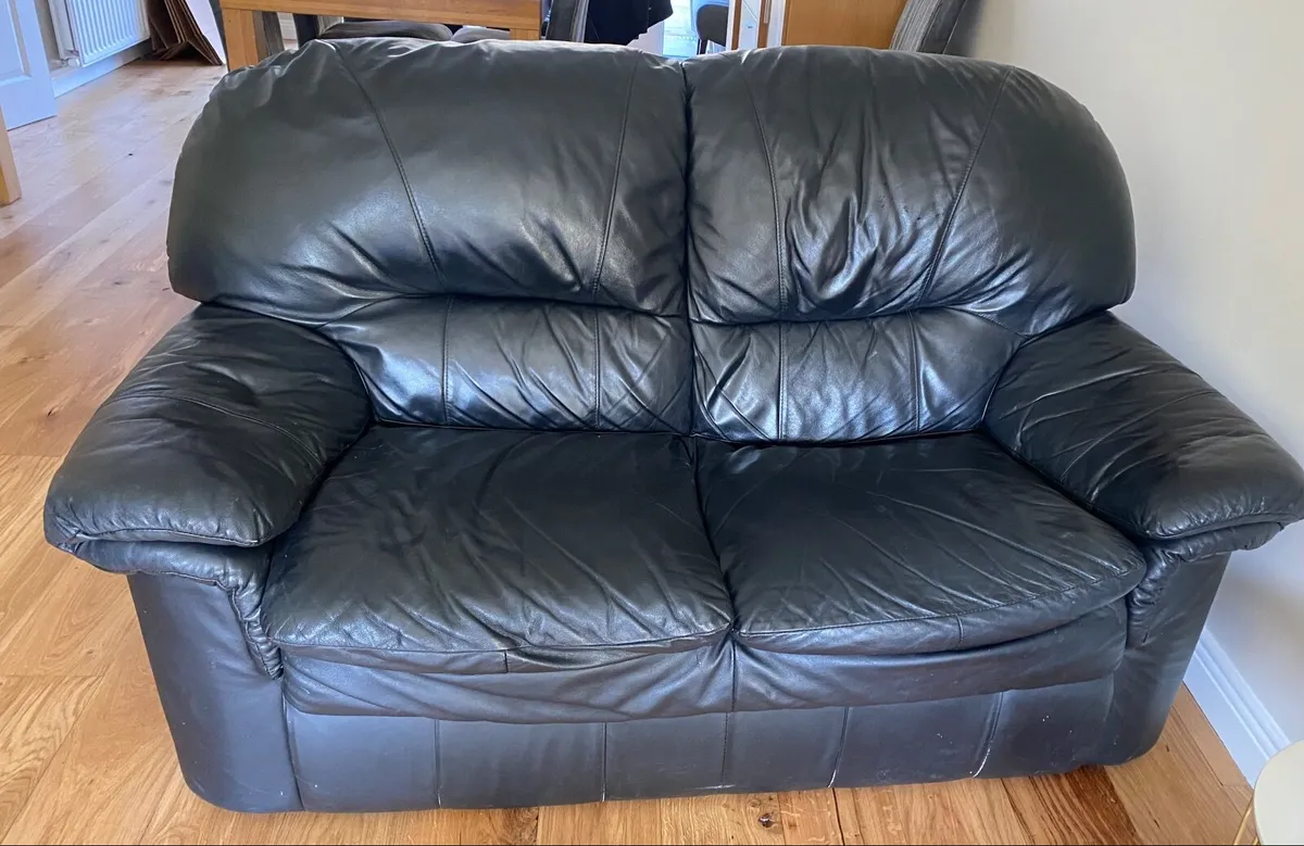 Black Leather Sofa