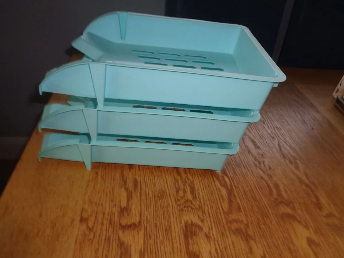 3 Tier Plastic A4 Size Letter Trays for Sale - Image 2