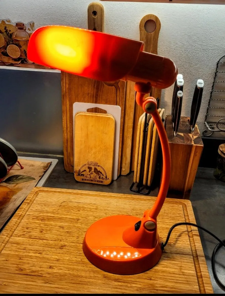 1970s orange table lamp - Image 2