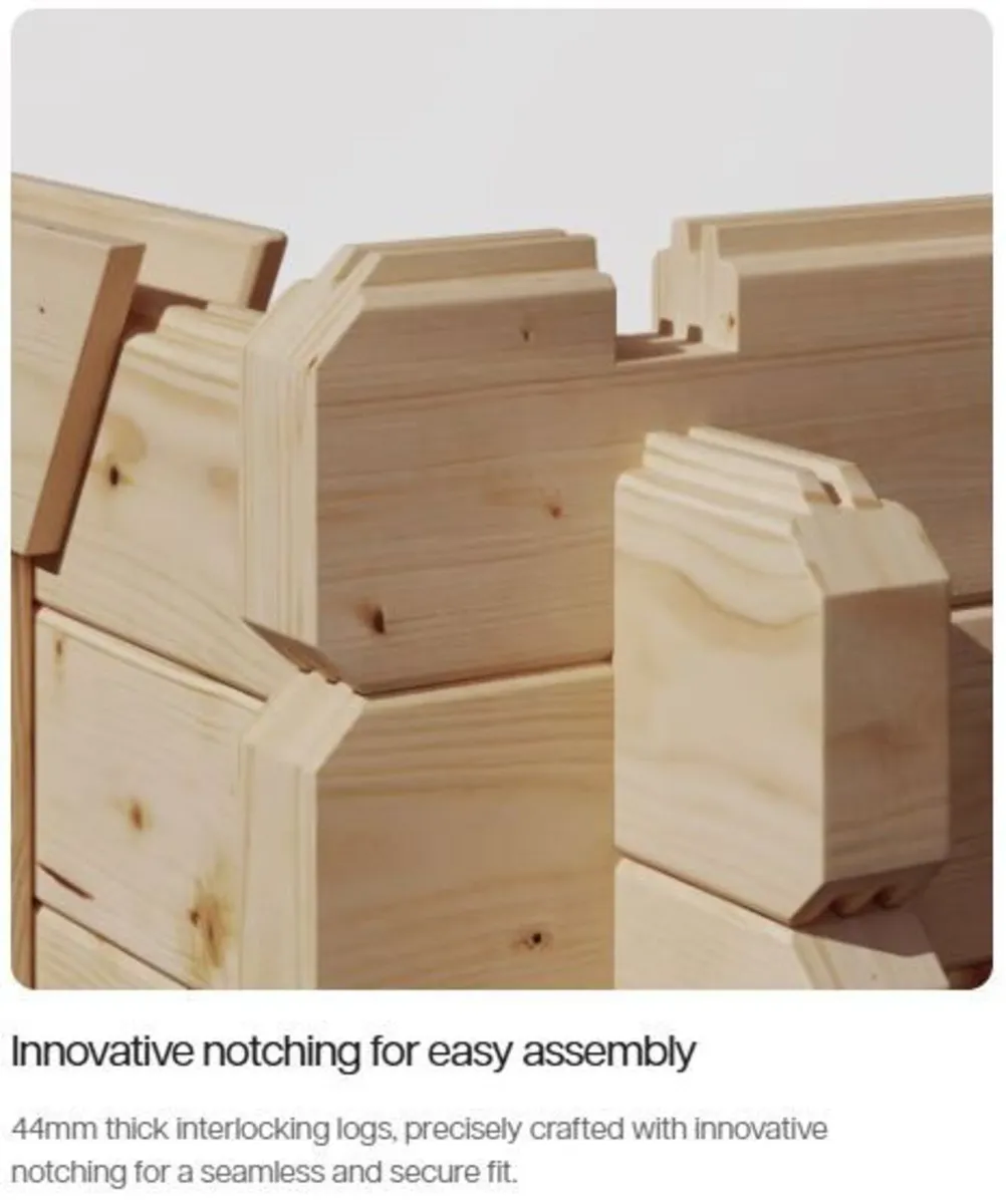 20x18 Timber Apex Log Cabins – 44mm - Image 2