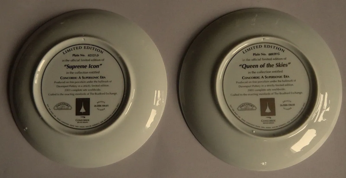 2 Concorde Limited Edition Collector Plates - Image 4