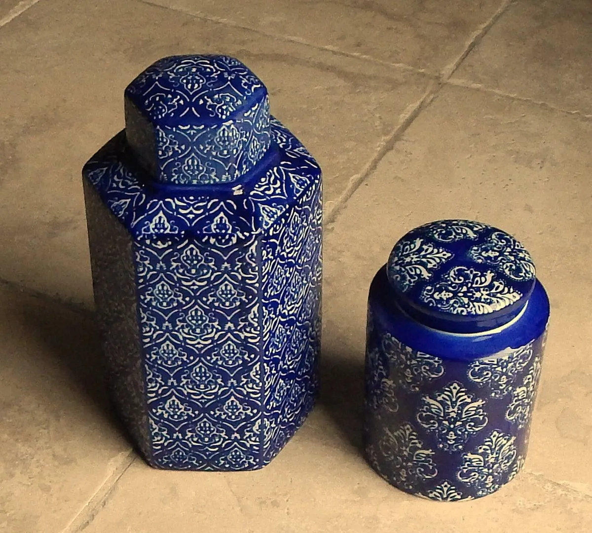 2 Hand Painted Paul Costelloe Living Storage Jars - Image 2