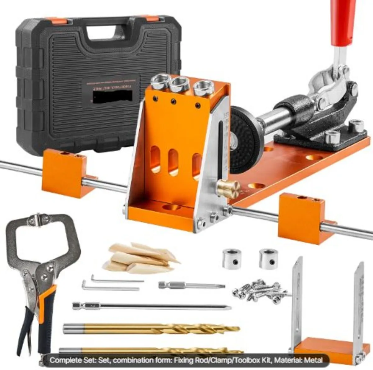Pocket Hole Jig Kit, 34 Pcs Pocket Hole Jig System - Image 1