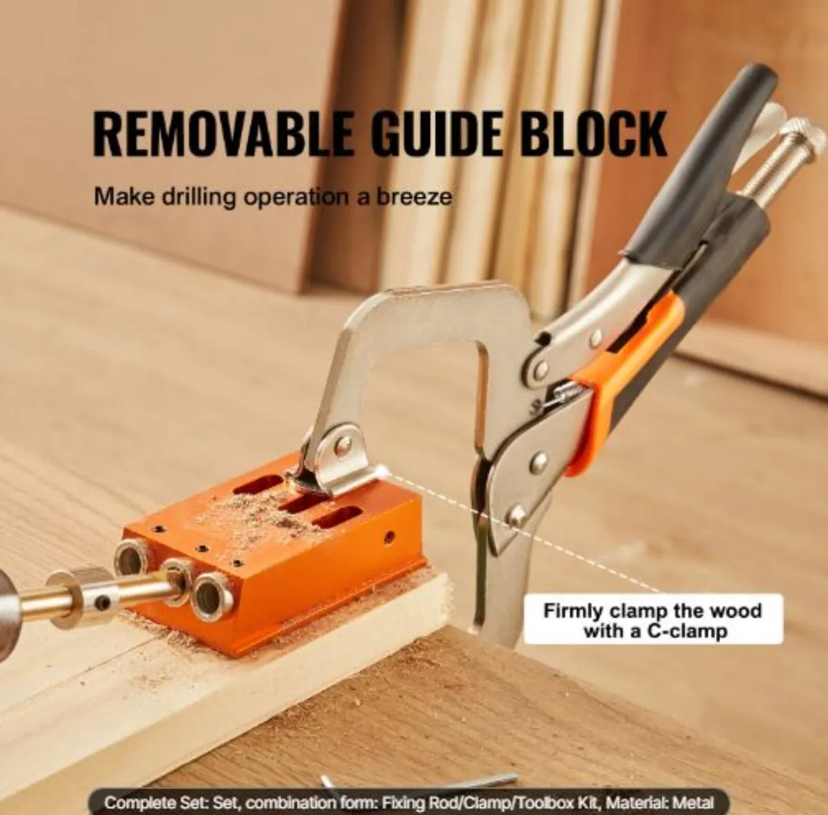 Pocket Hole Jig Kit, 34 Pcs Pocket Hole Jig System - Image 2