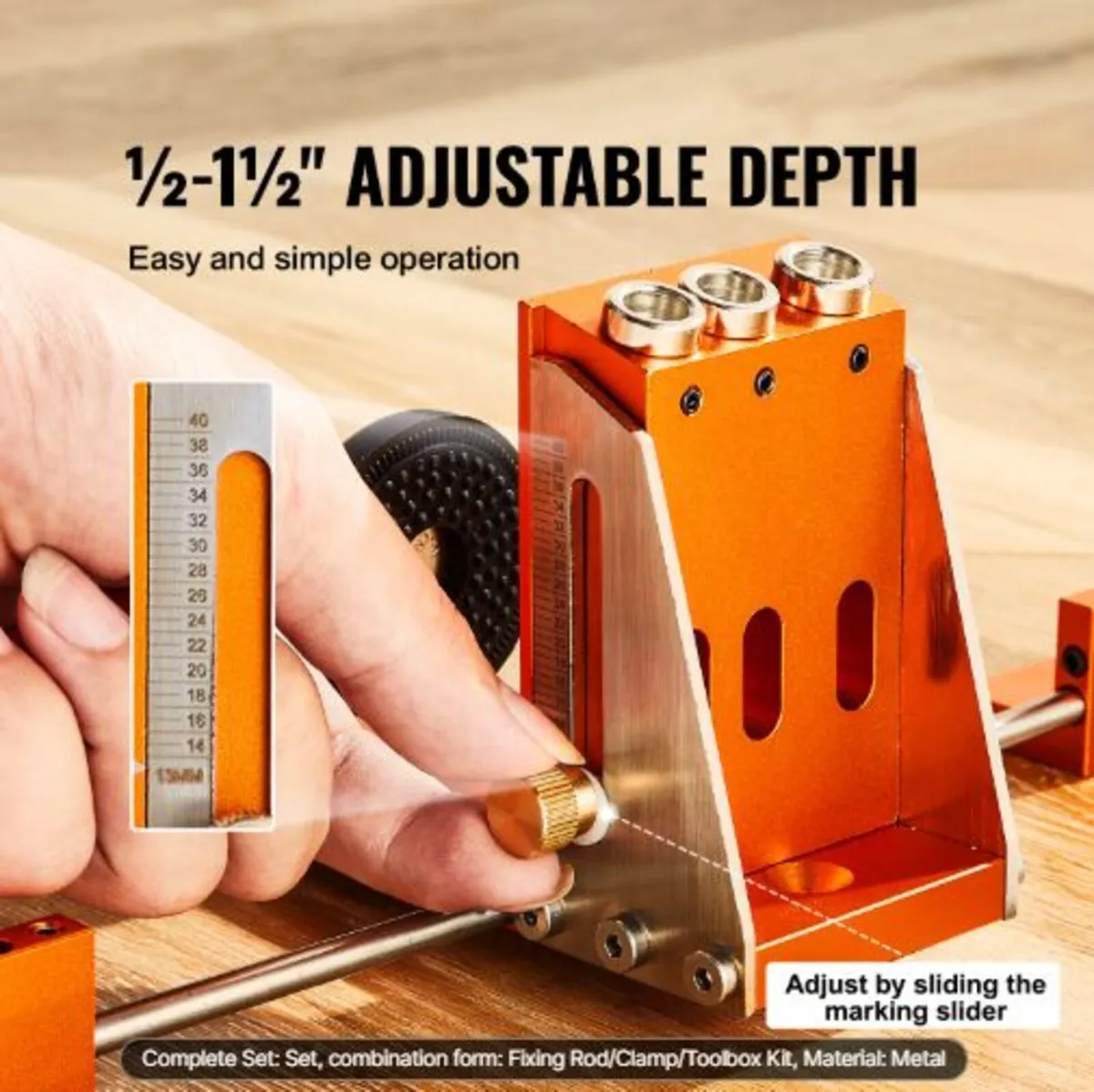 Pocket Hole Jig Kit, 34 Pcs Pocket Hole Jig System - Image 4