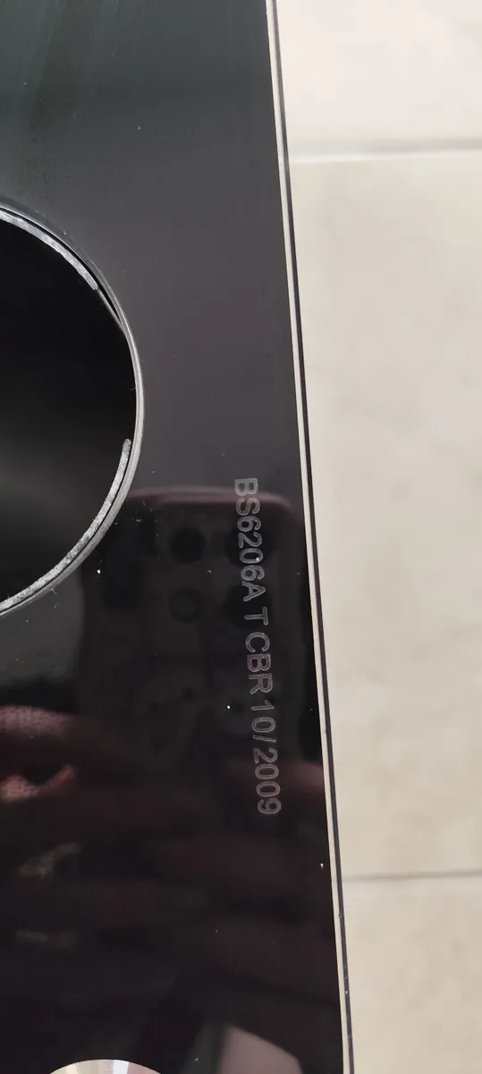 Glass black TV stand unit - Image 3