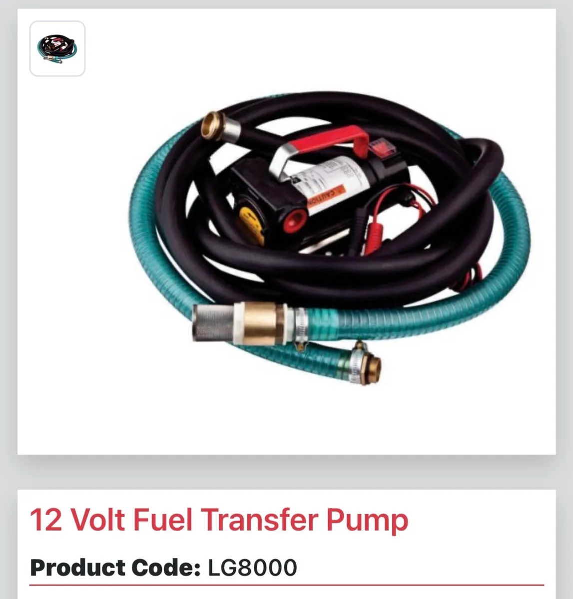 12volt Fuel Transfer pump .  Diesel/ kerosene - Image 1