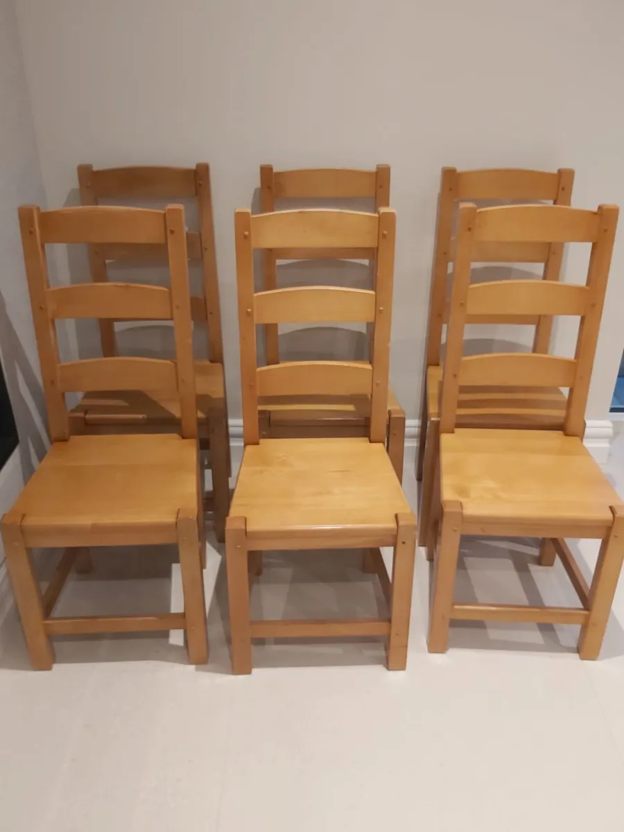 Kitchen chairs, solid beech - Image 1