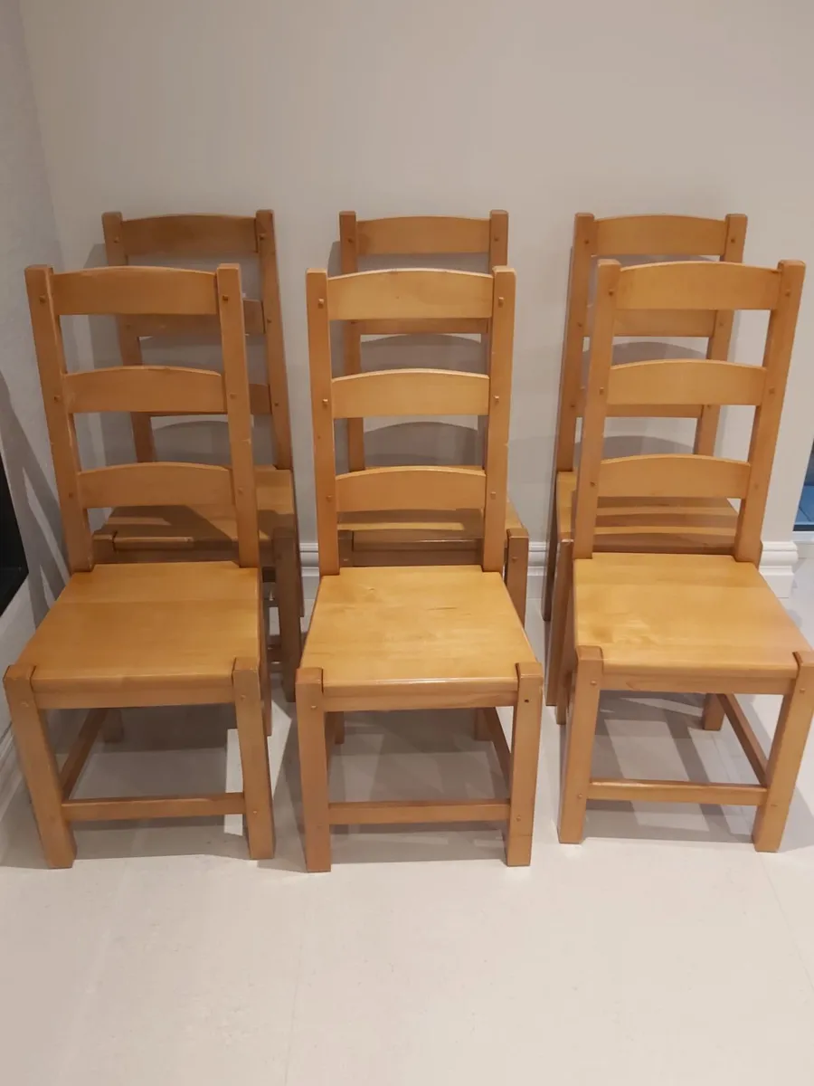 Kitchen chairs, solid beech - Image 2