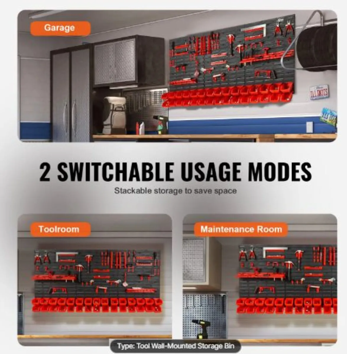 Wall Mounted Storage Bins, 30-Bin Parts Rack - Image 4