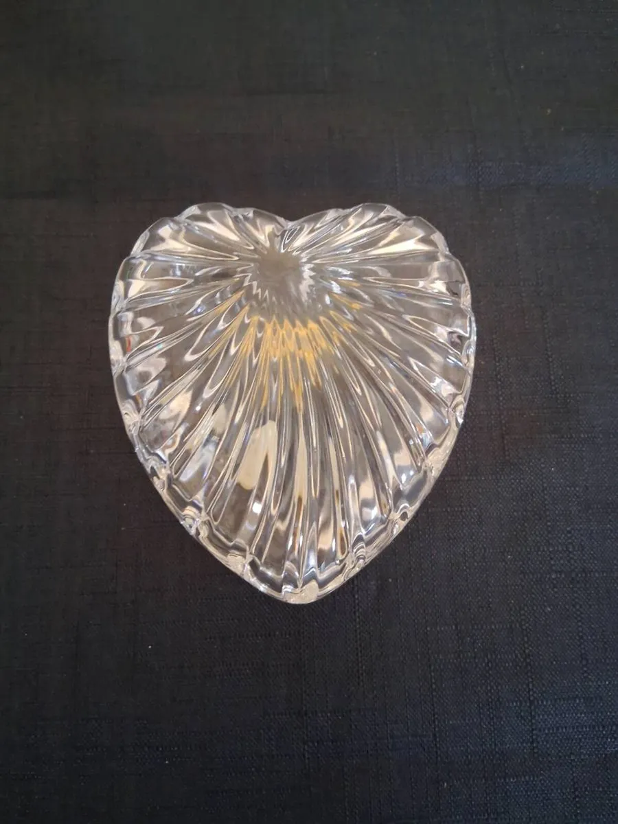 Crystal Heart Shaped Trinket Dish - Image 3