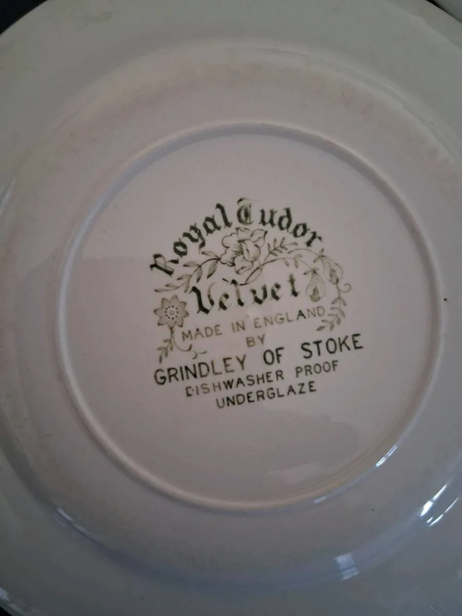 5 Royal Tudor Velvet Plates - Image 3