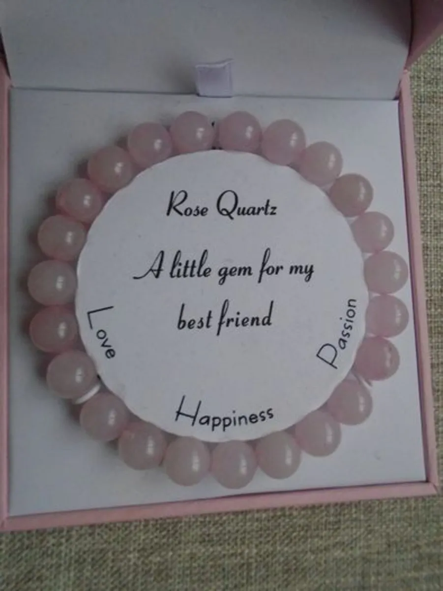 Rose Quartz bracelet.Jewellery.Gift - Image 1