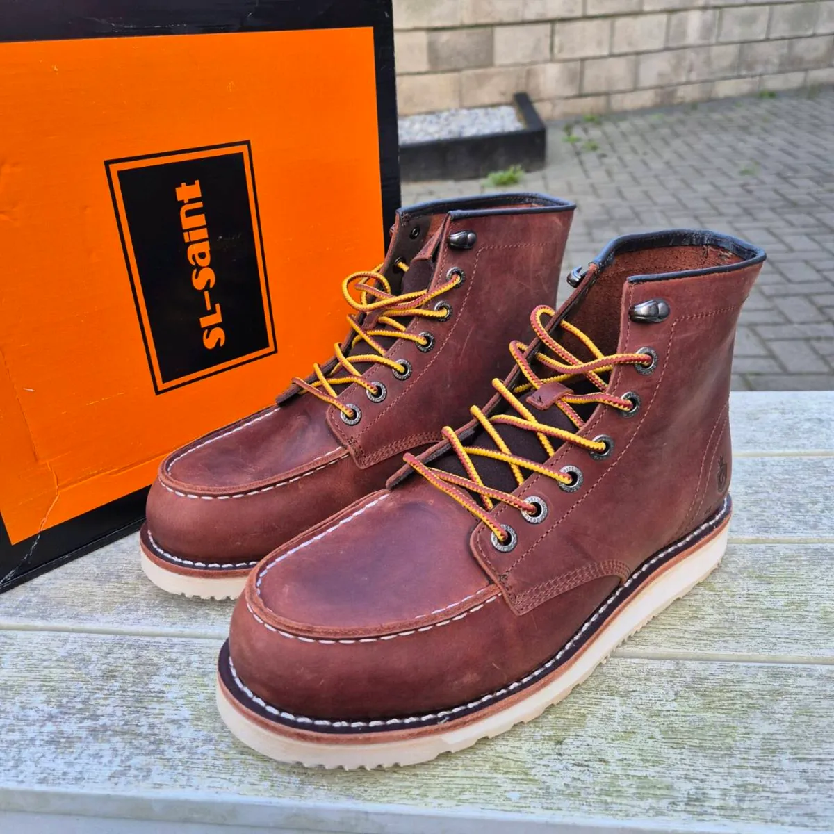 SK-Saint Leather  Moc Toe Boots,Brand New,  UK9.5 - Image 1