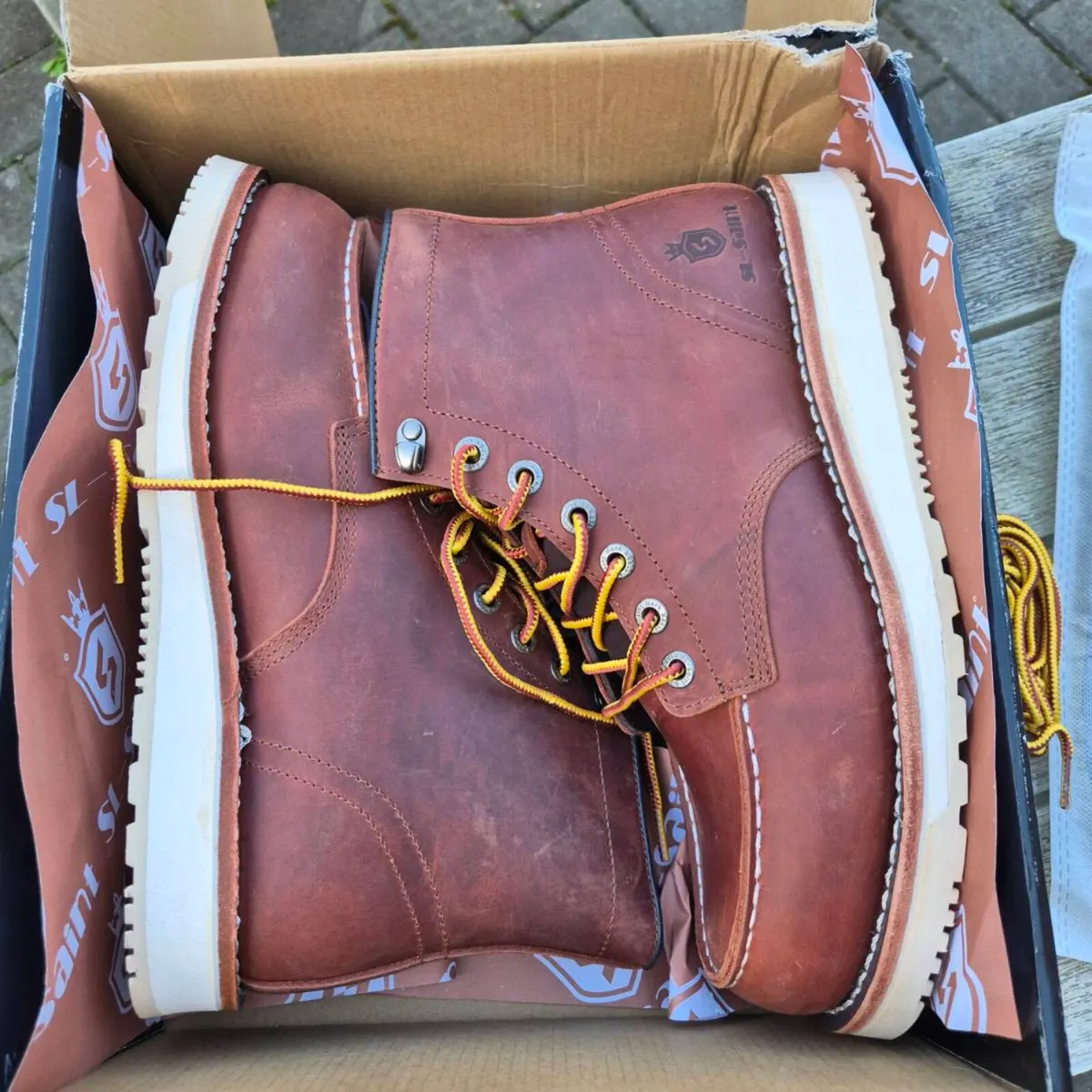 SK-Saint Leather  Moc Toe Boots,Brand New,  UK9.5 - Image 2