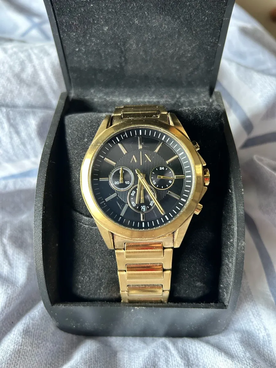 Armani Exchange Gold Colour Dress Watch - Image 1