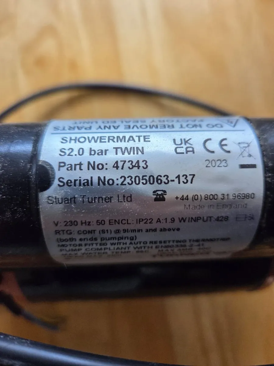 Selling Stuart Turner Showermate Pump 2.0bar - Image 4