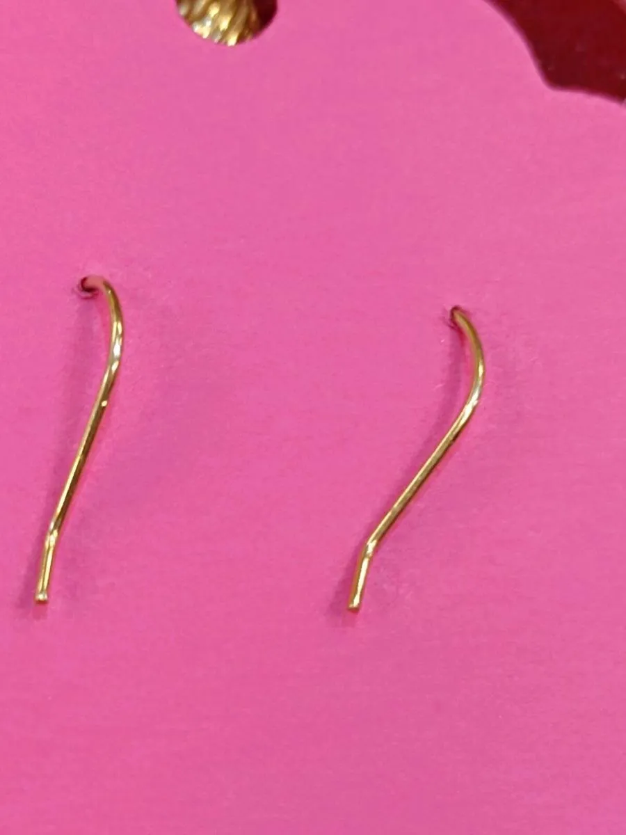 Vintage 9k Gold Dangle Drop Earrings - Image 3