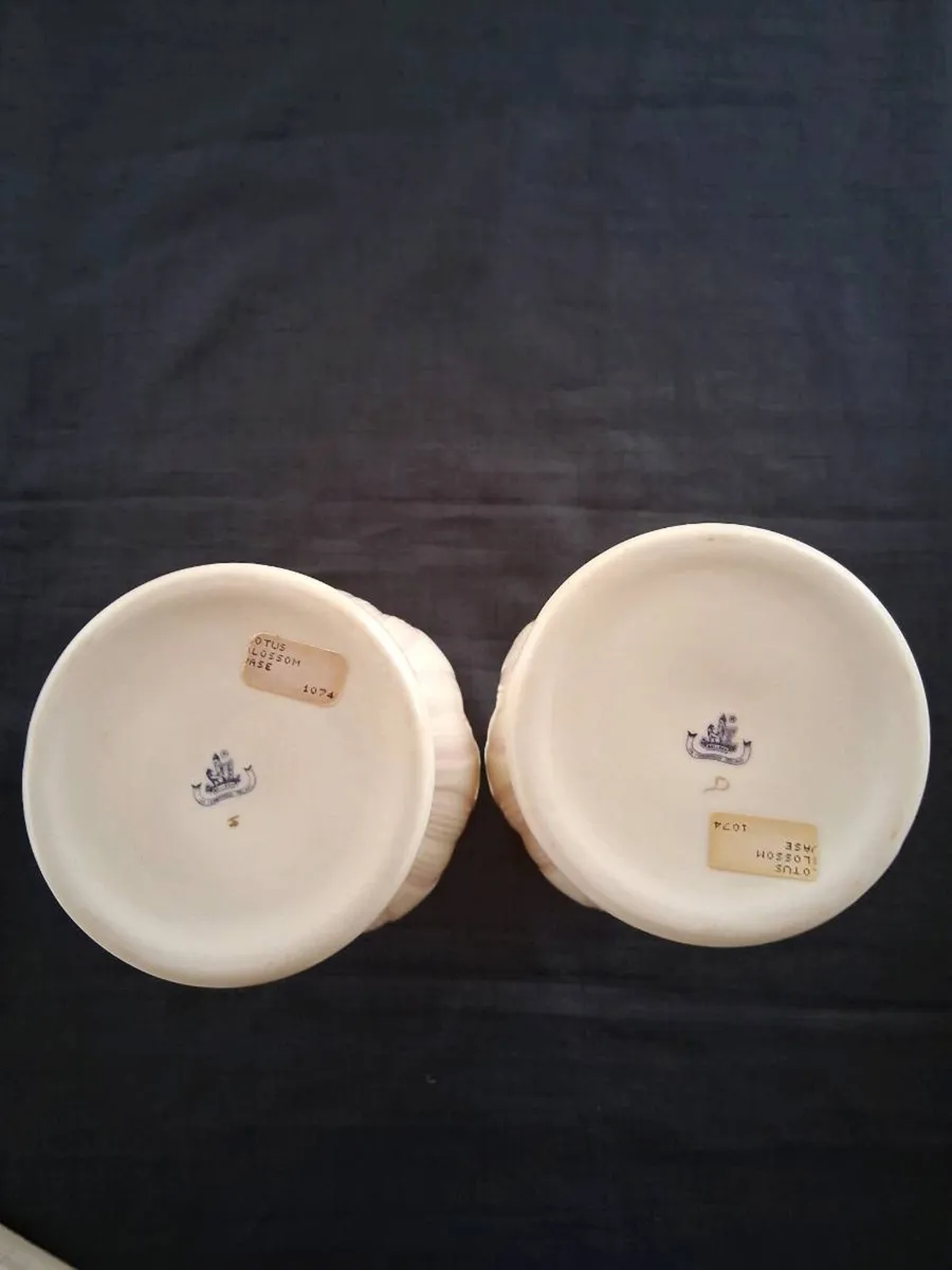 2 Belleek China Vase's - Image 2