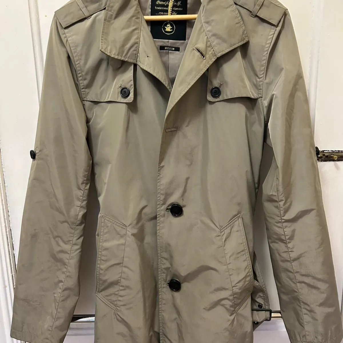 River Island Men's Khaki and Tan MAC Coat Medium - Image 1