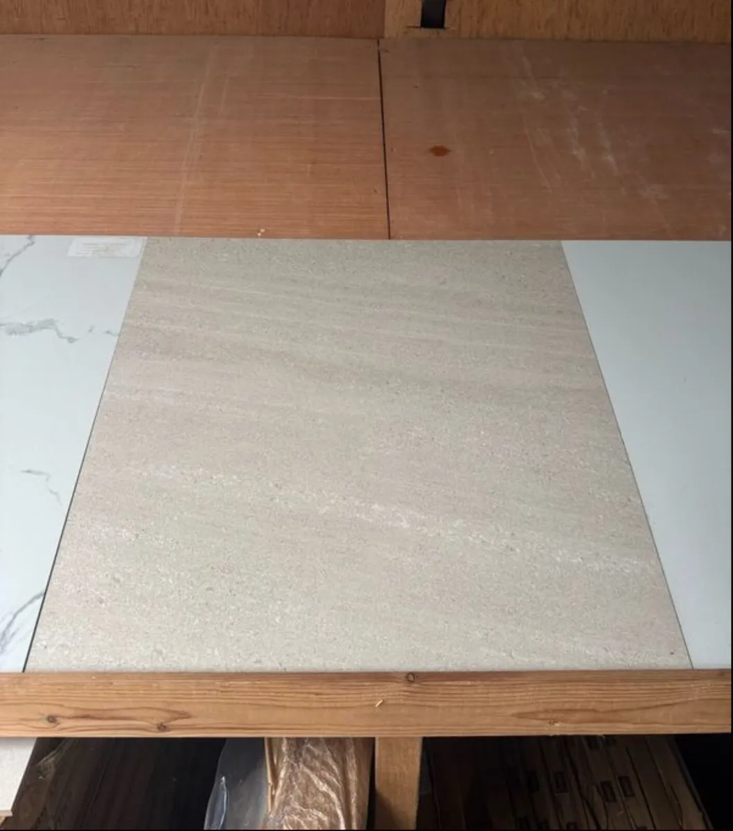 Joblot Cream Gloss Floor Tile 60 x 60cm